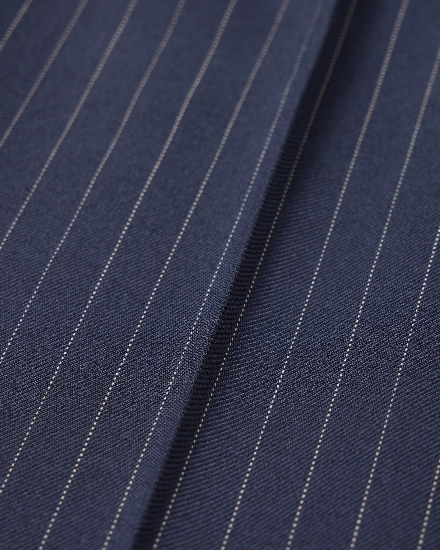 TW twill wide straight trousers (Stripe navy)