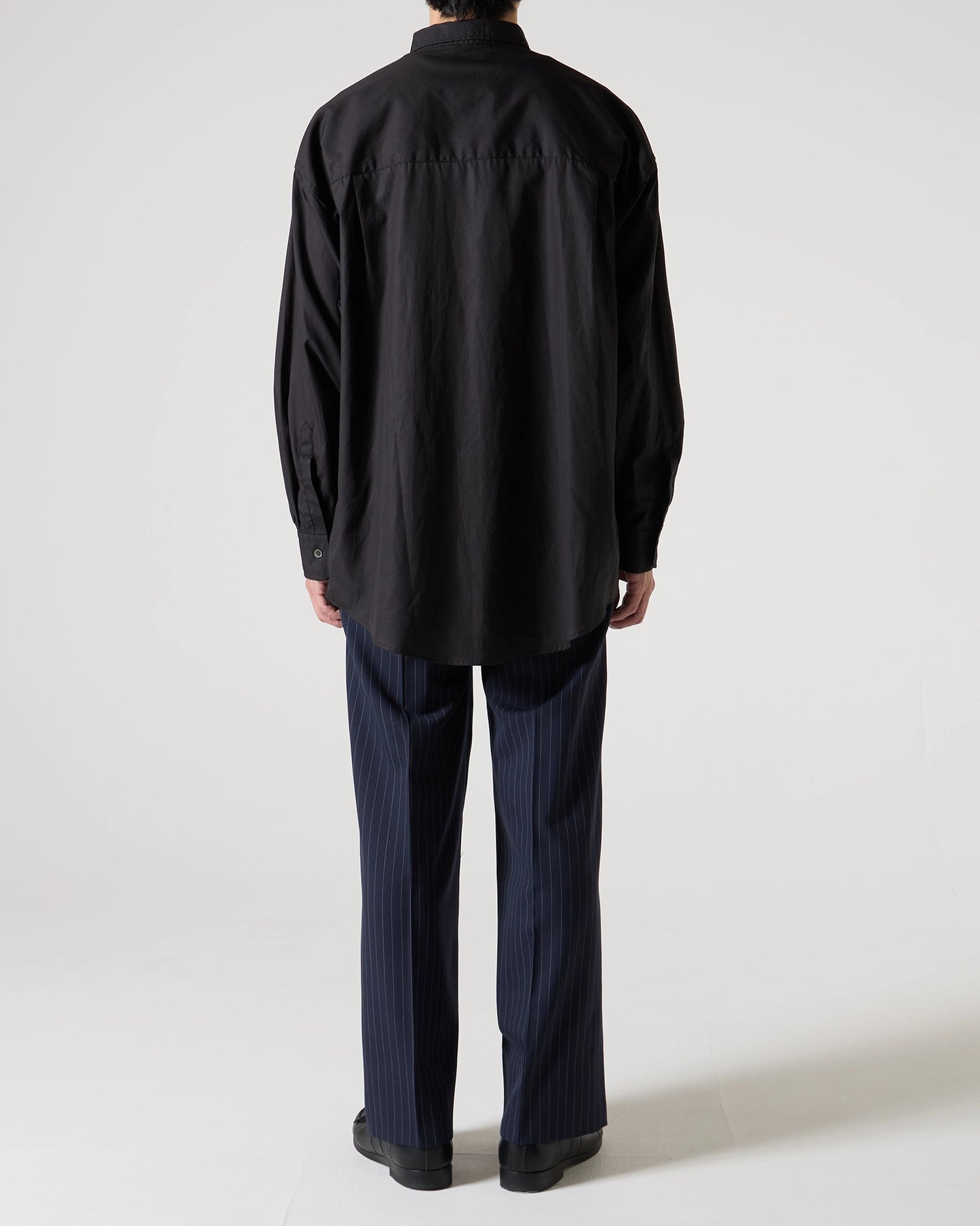 100/2 broad regular collar shirt (Black)