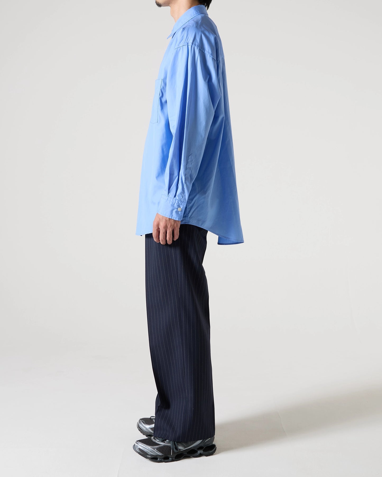 100/2 broad regular collar shirt (Blue)