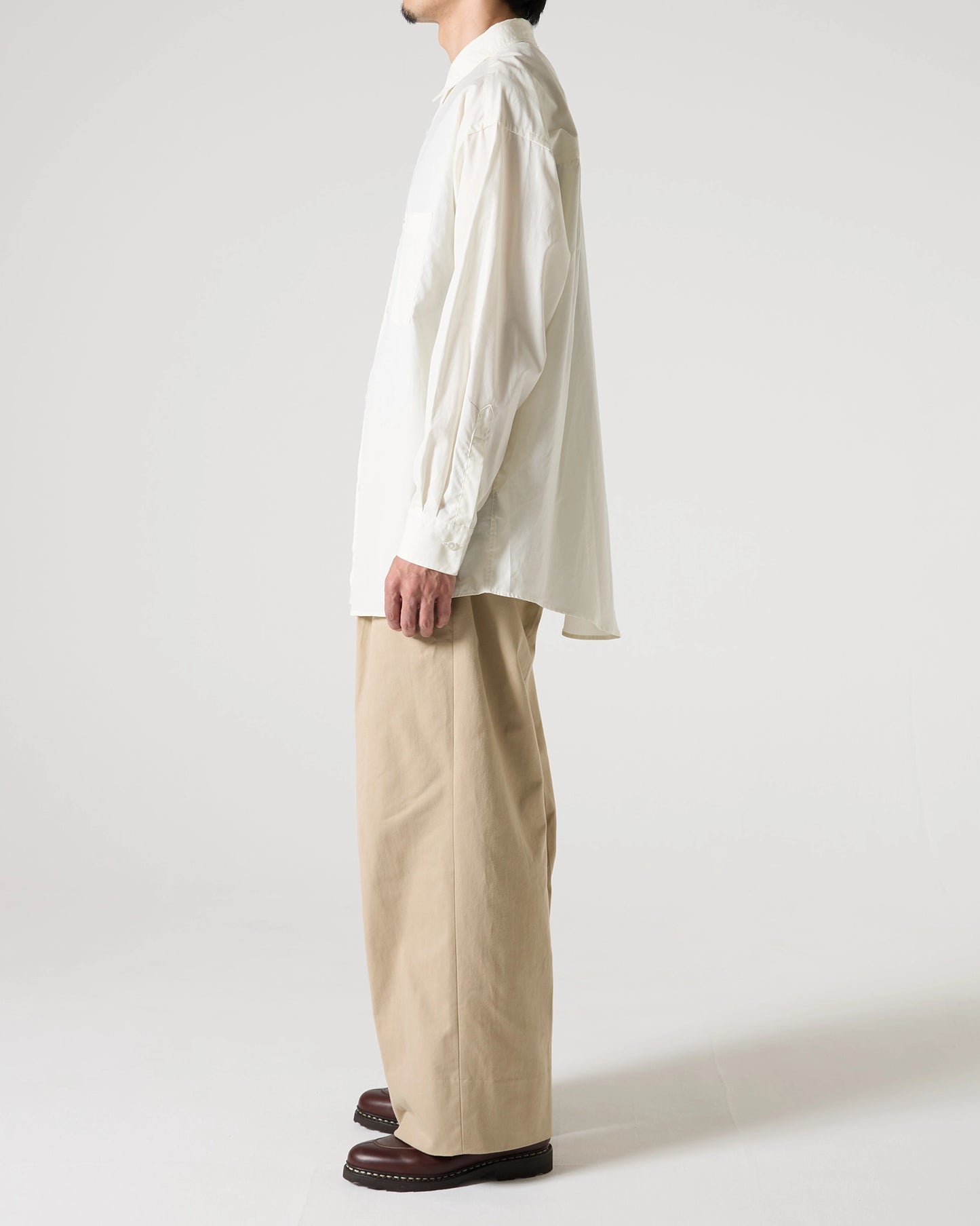 100/2 broad regular collar shirt (White)
