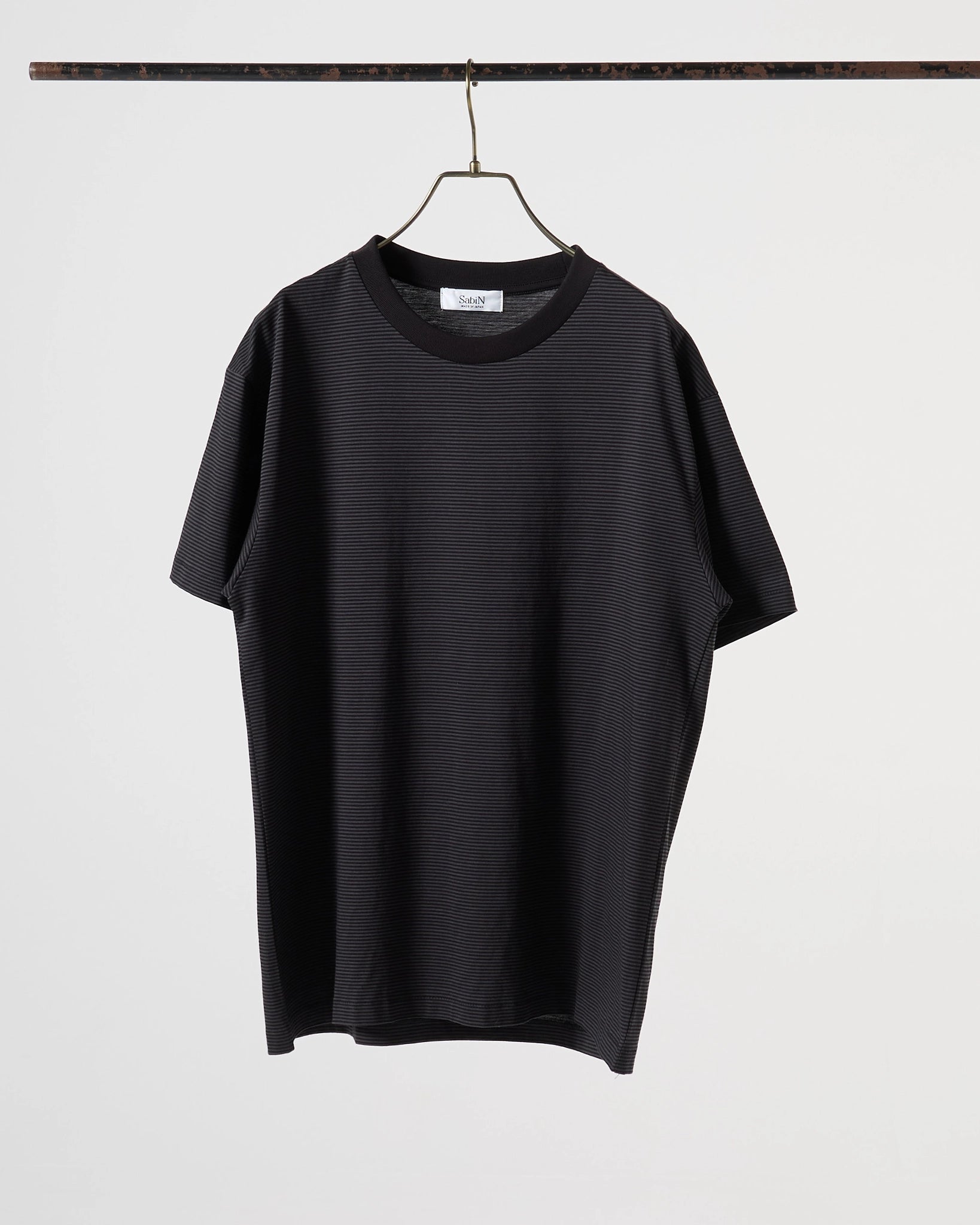 Albini cotton border T-shirt (Black) – SabiN