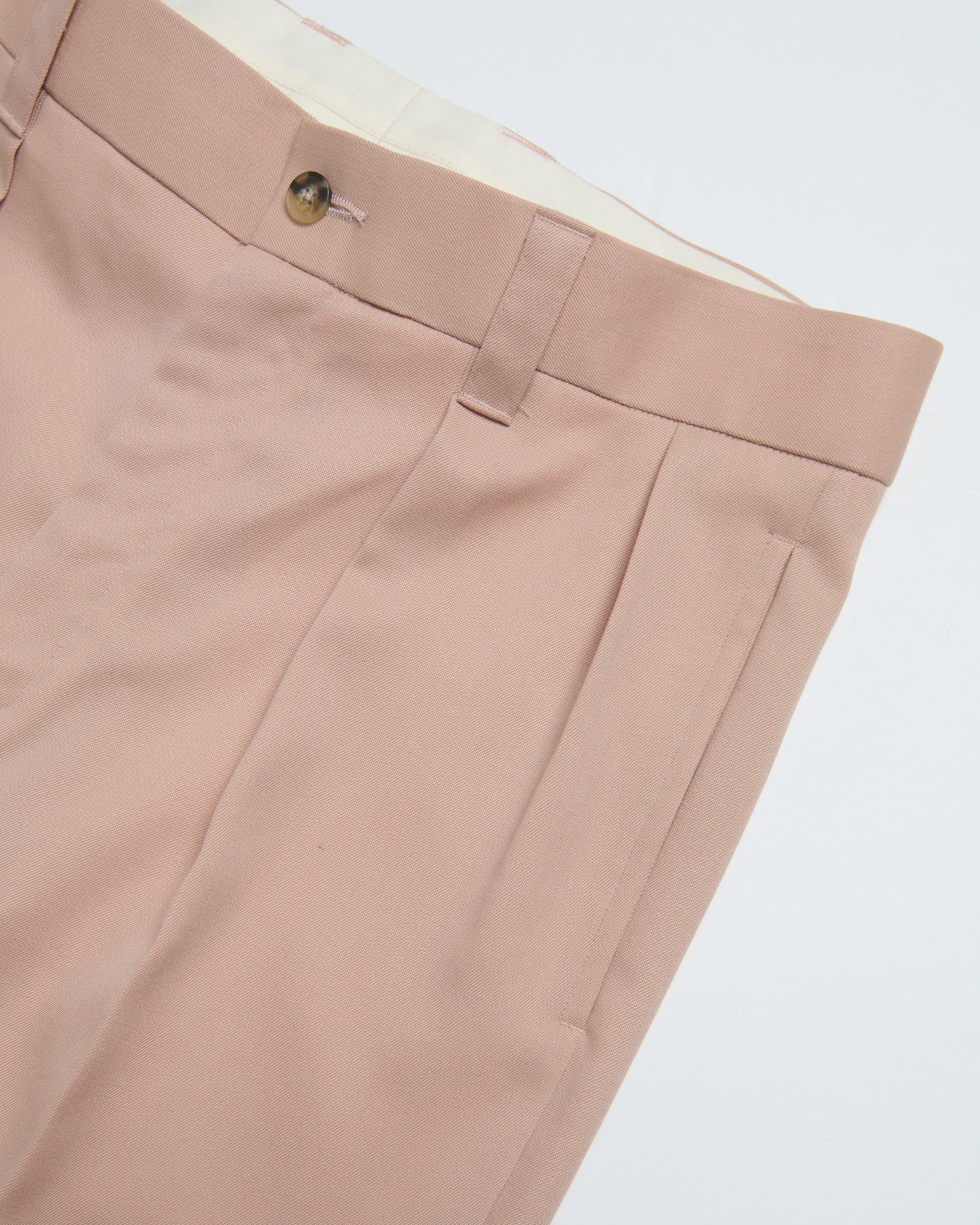 Grampians wool wide trousers (Pink beige)