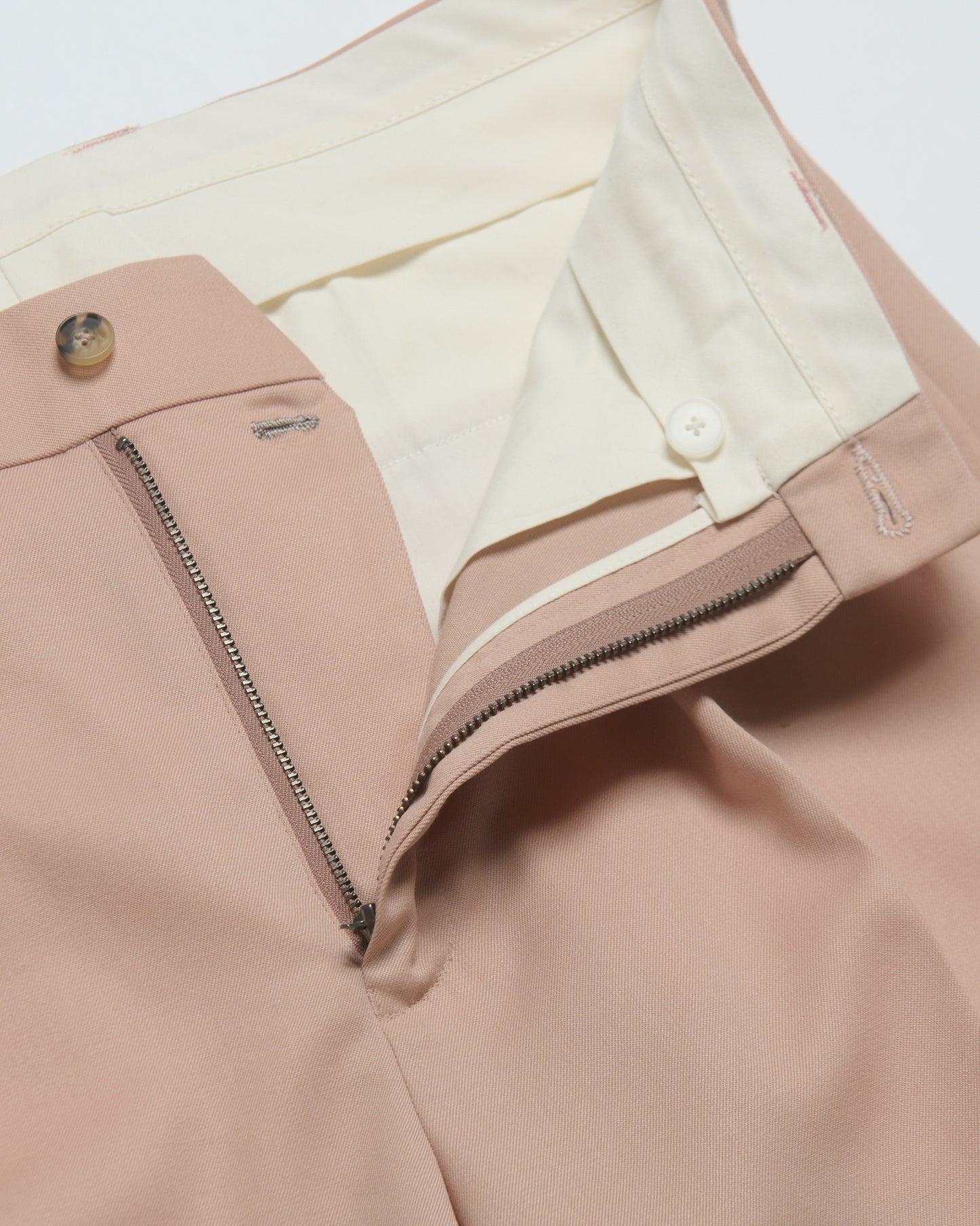 Grampians wool wide trousers (Pink beige)