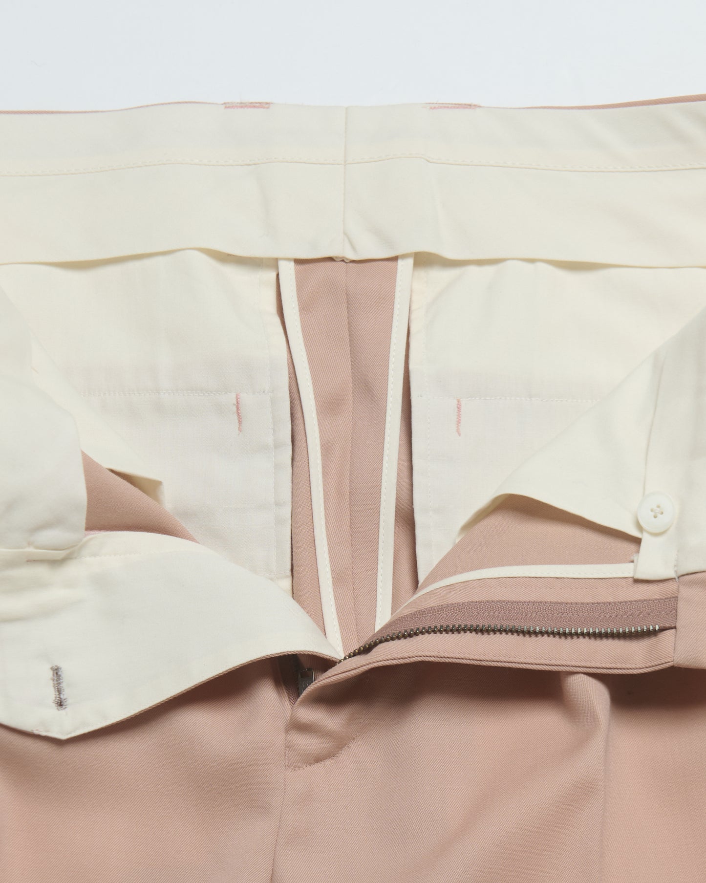 Grampians wool wide trousers (Pink beige)