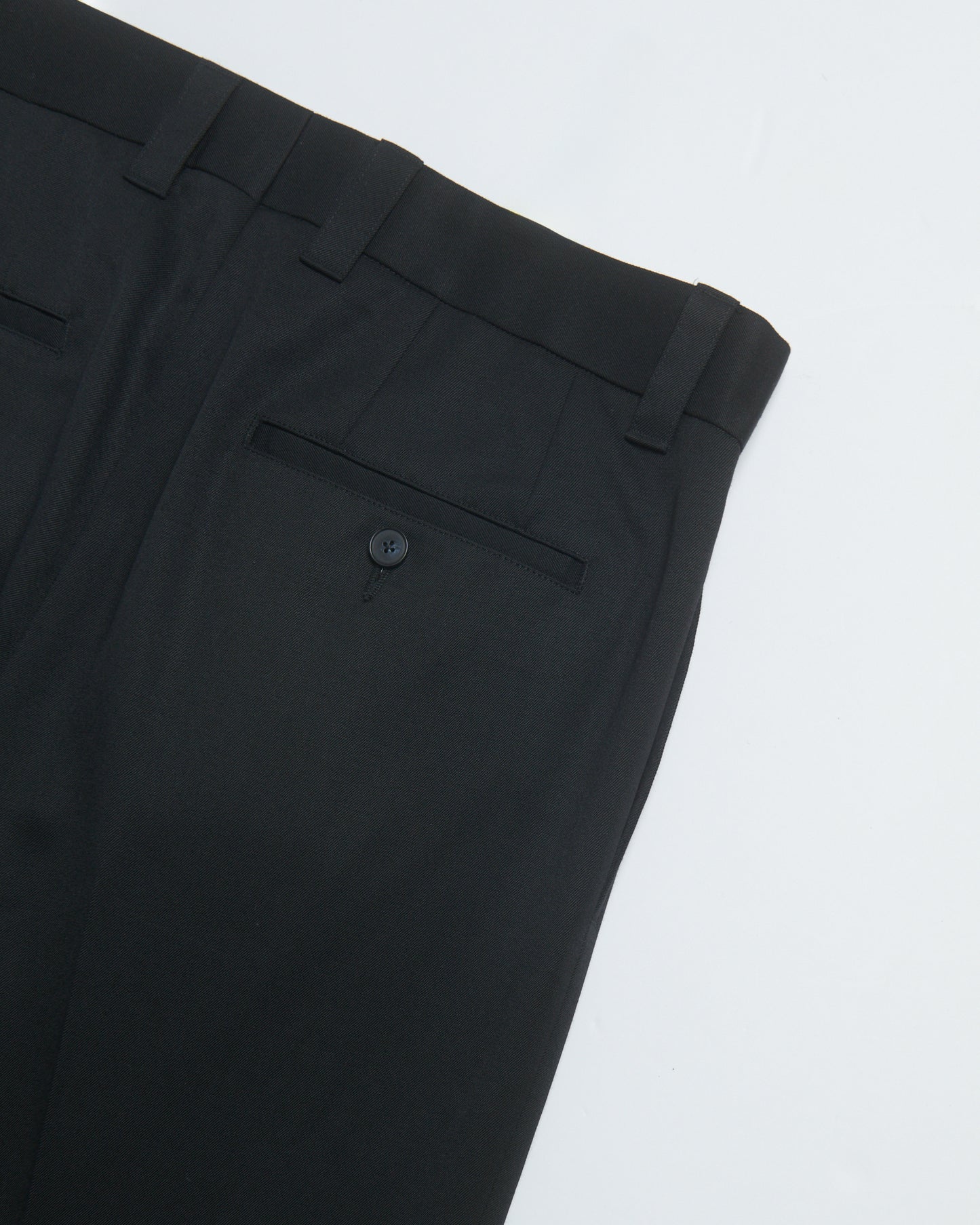 Grampians wool wide trousers (Black)