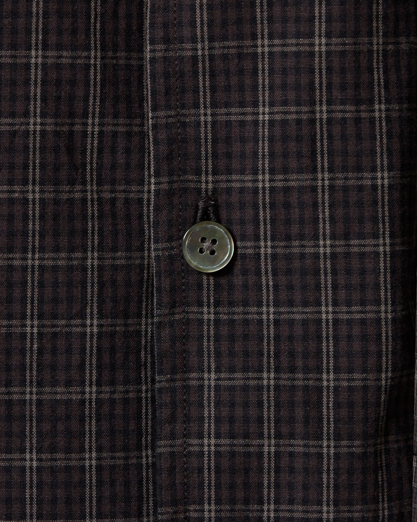 Organic cotton mini check shirt (Black)