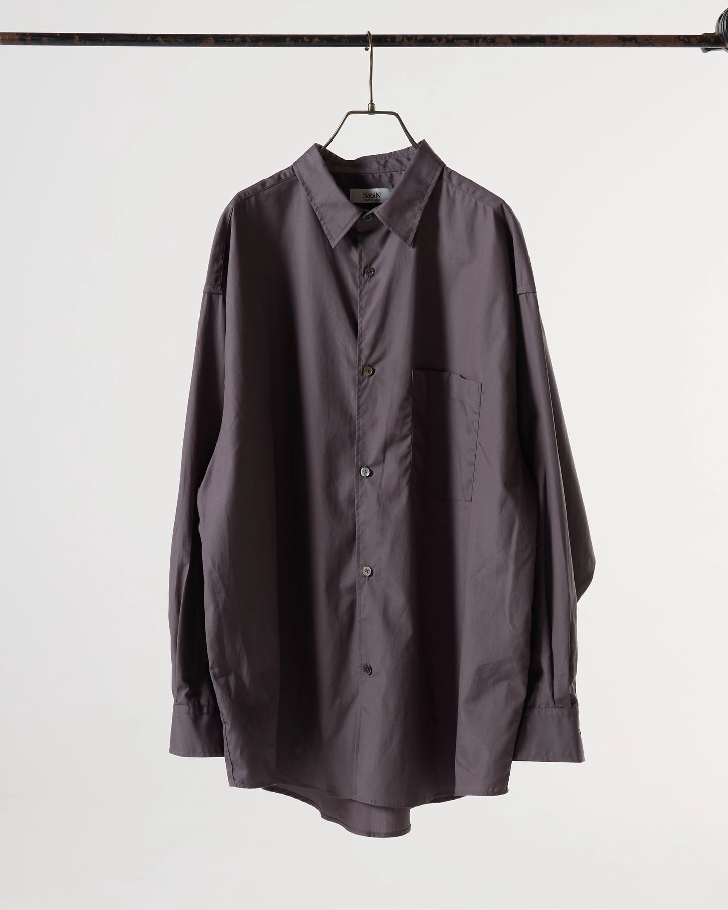 100/2 broad regular collar shirt (Charcoal)
