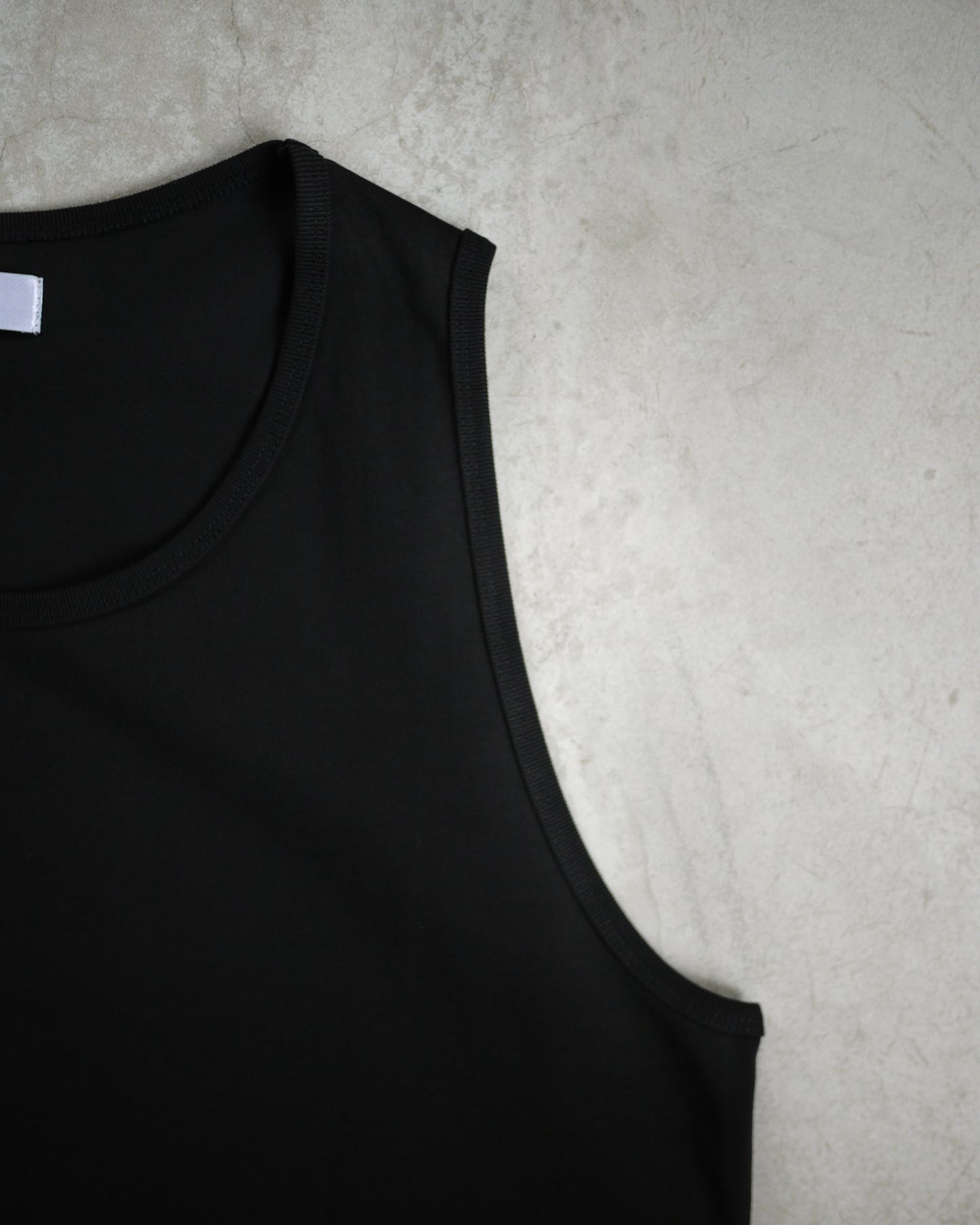 High gauge loose tank top (Black)