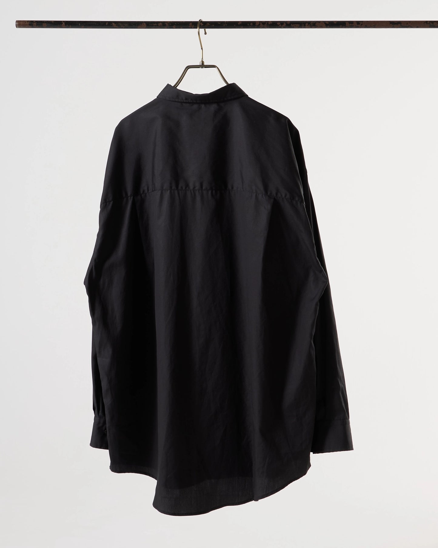 100/2 broad regular collar shirt (Black)