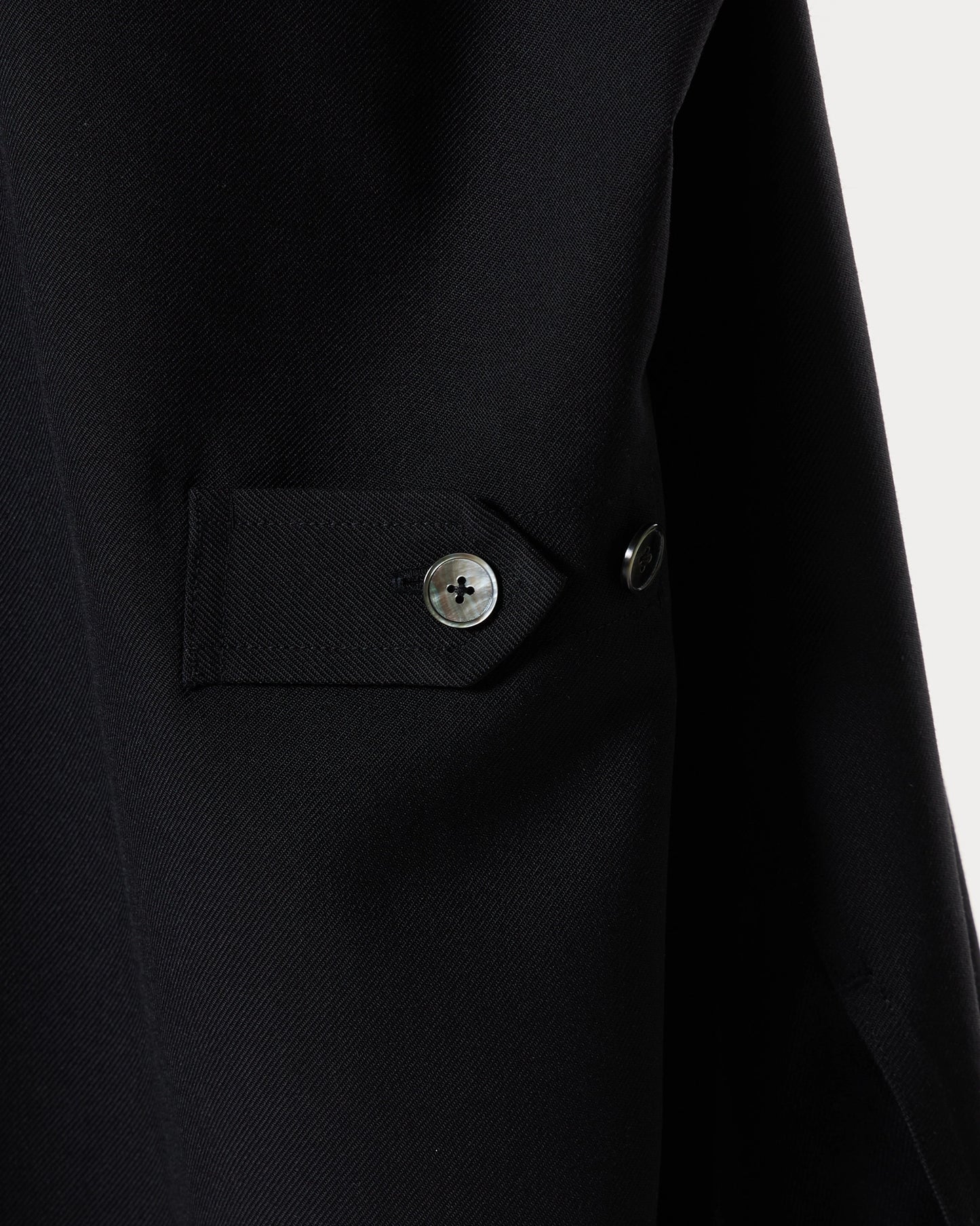 TW twill dress fatigue shirt jacket (Black)