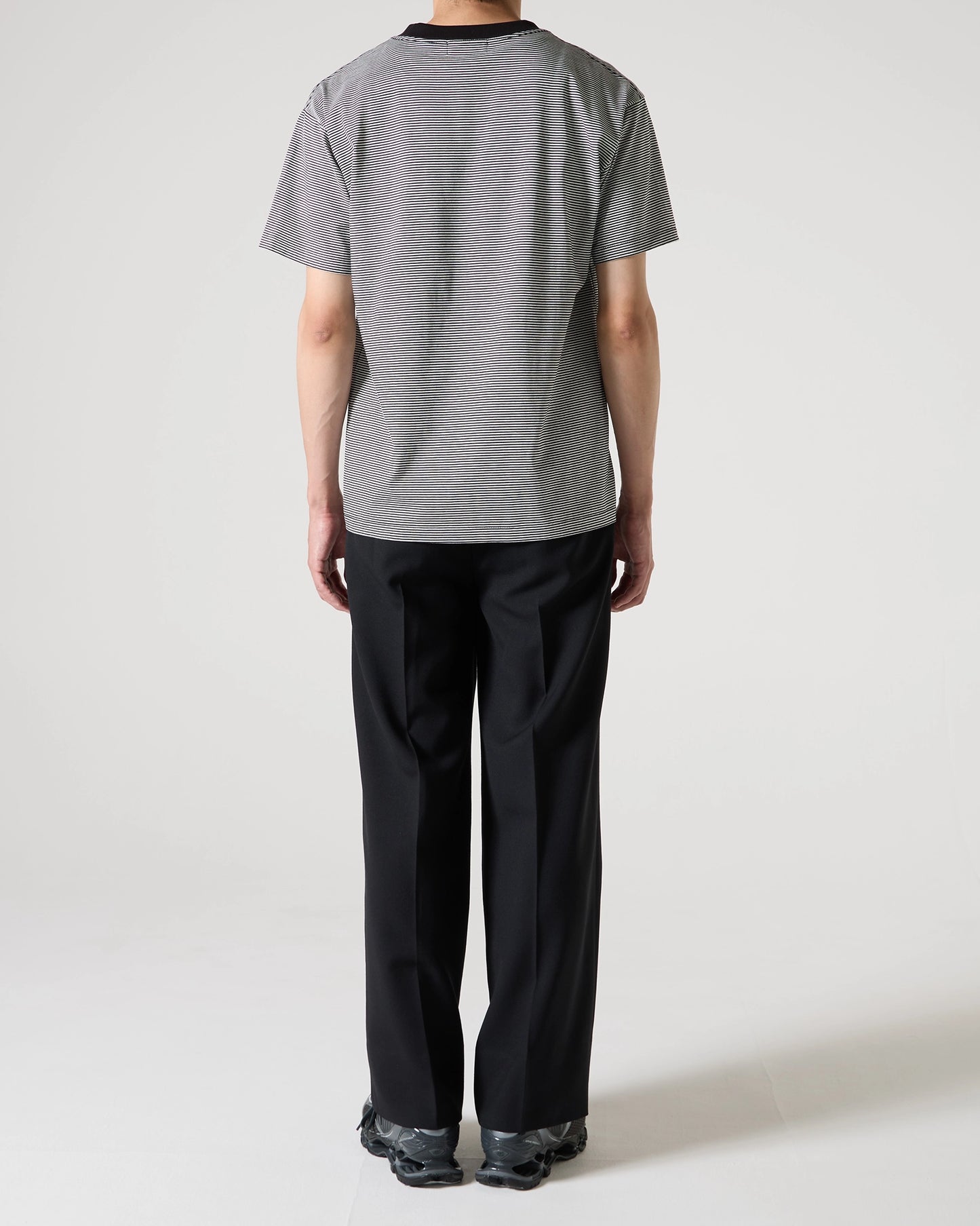 Albini cotton border T-shirt (White)