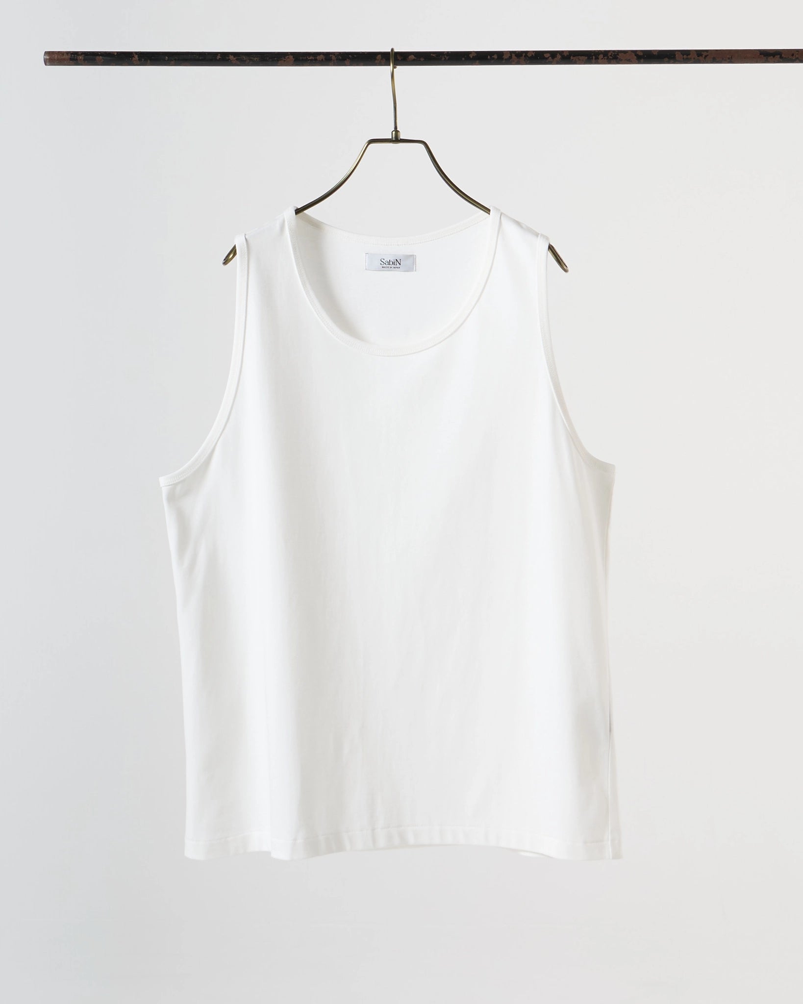 High gauge loose tank top (White) – SabiN High gauge loose tank top (White) – SabiN
