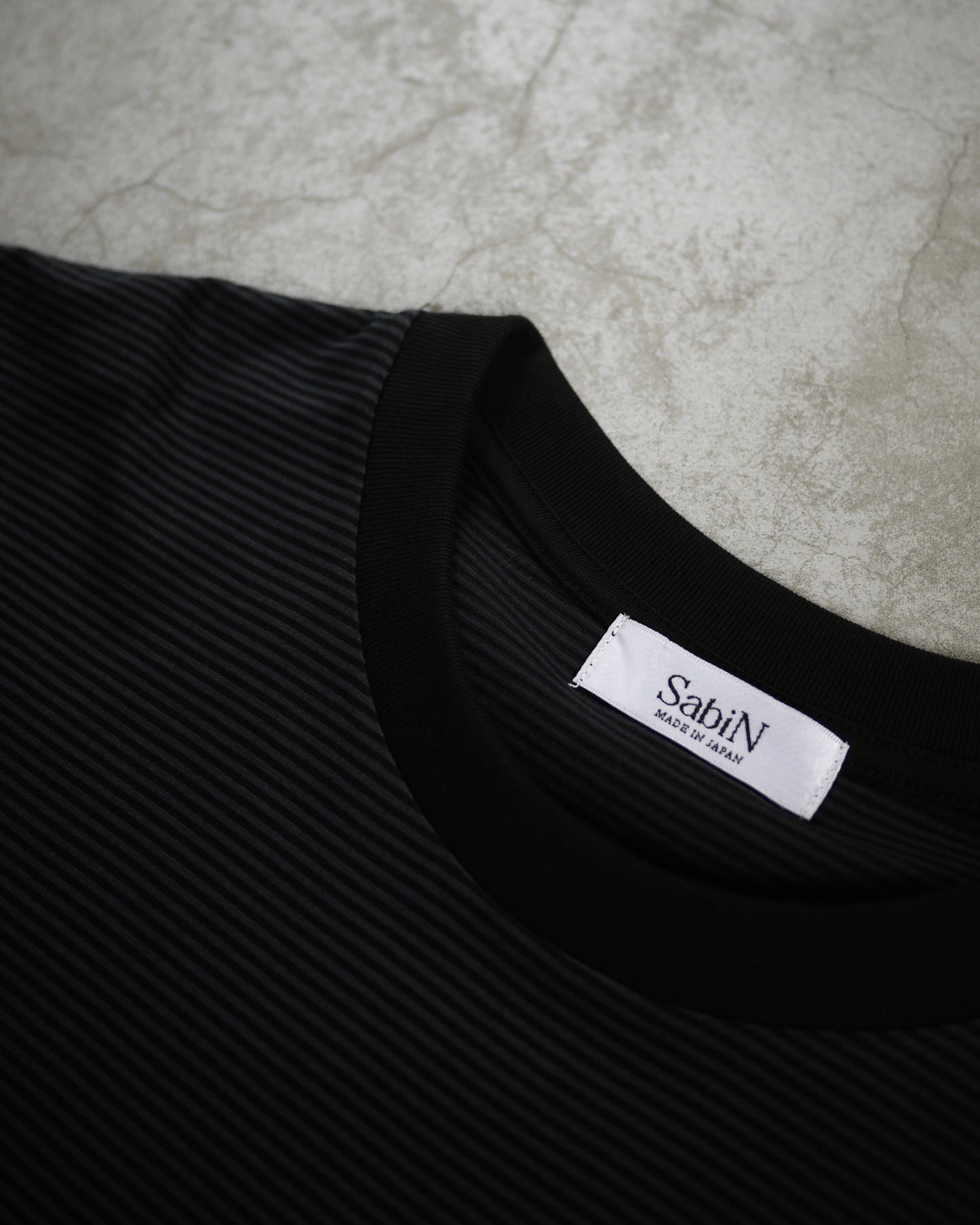 Albini cotton border T-shirt (Black)