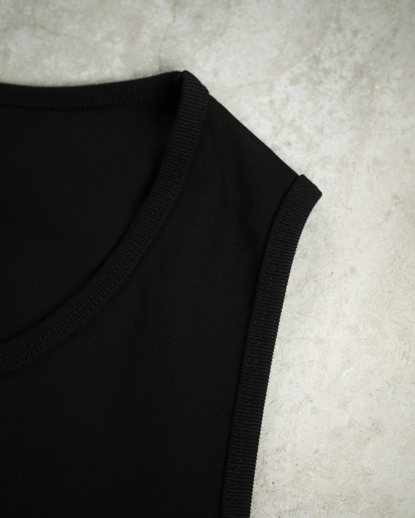 High gauge loose tank top (Black)