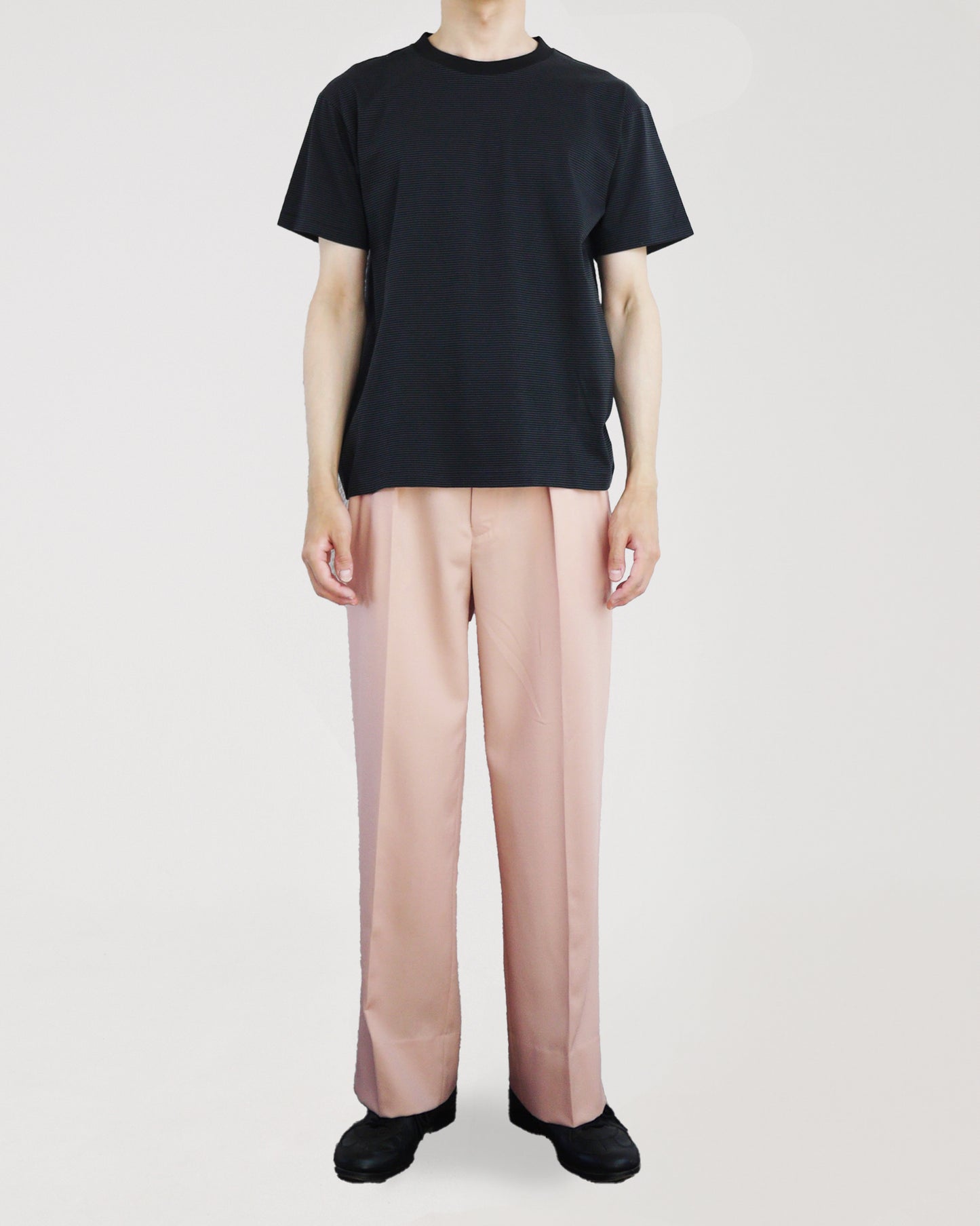 Albini cotton border T-shirt (Black)