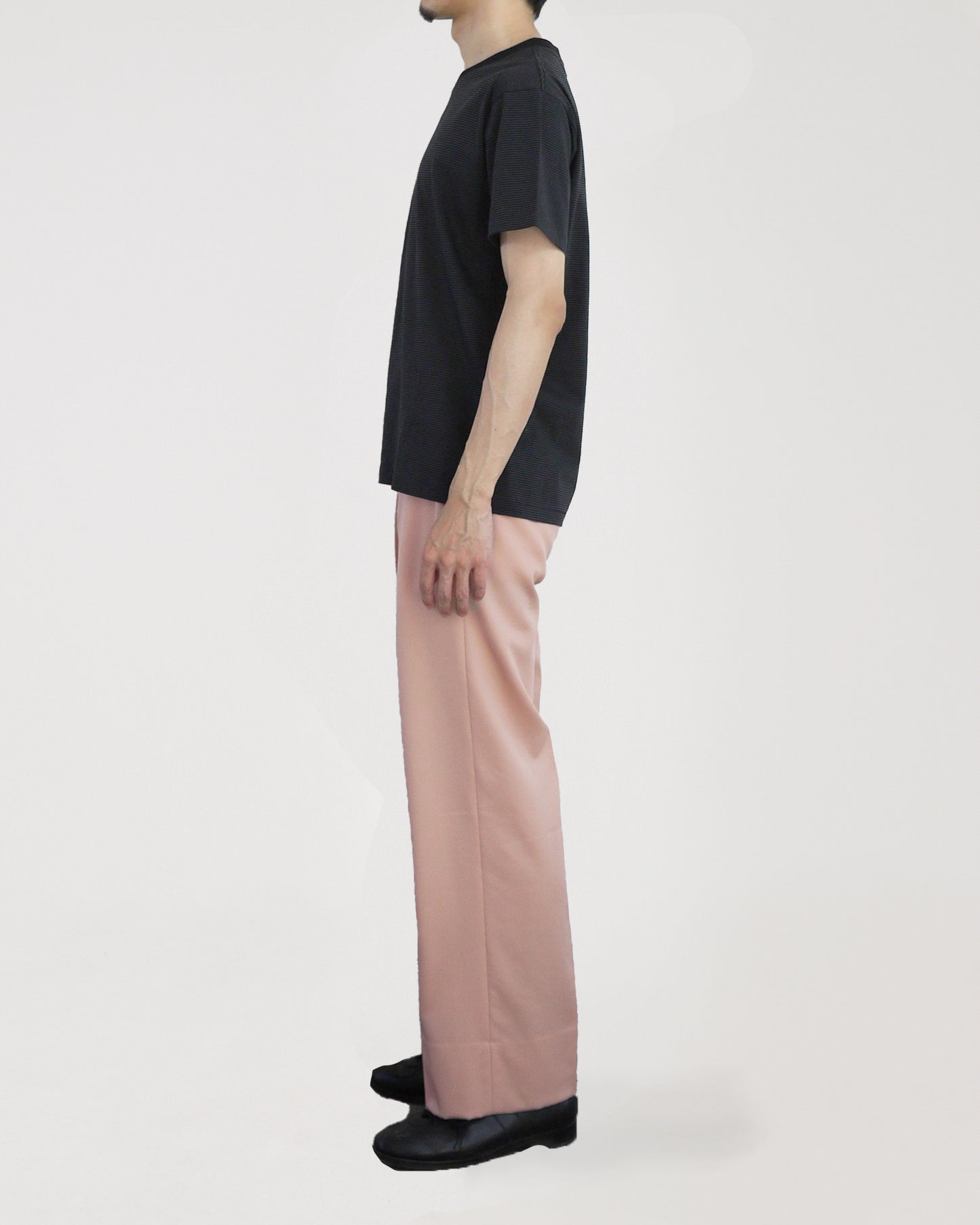 Albini cotton border T-shirt (Black)
