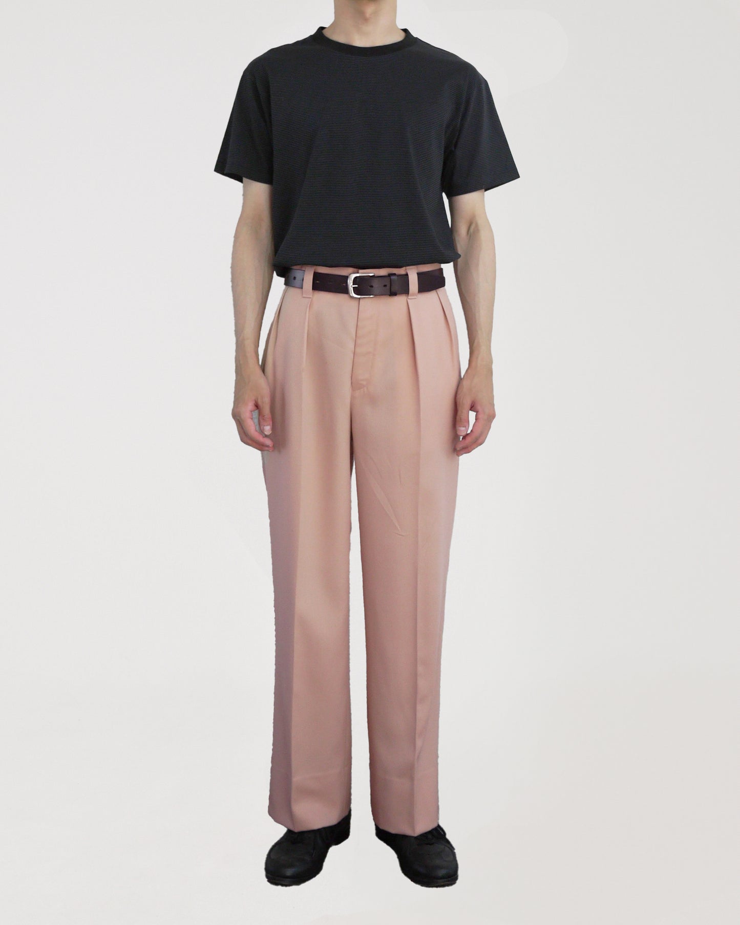 Albini cotton border T-shirt (Black)