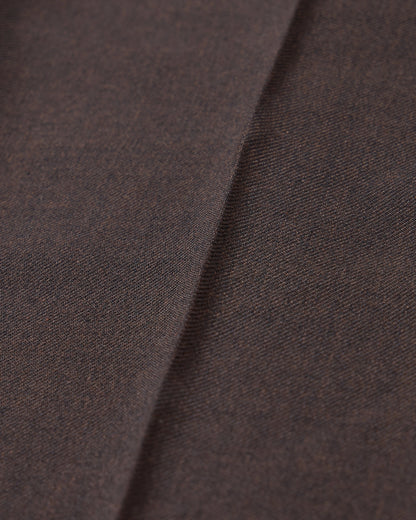 TW twill wide straight trousers (Brown)