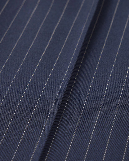 TW twill wide straight trousers (Stripe navy)