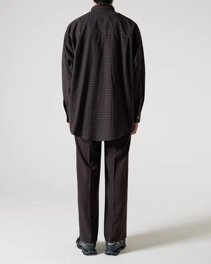 Organic cotton mini check shirt (Black)