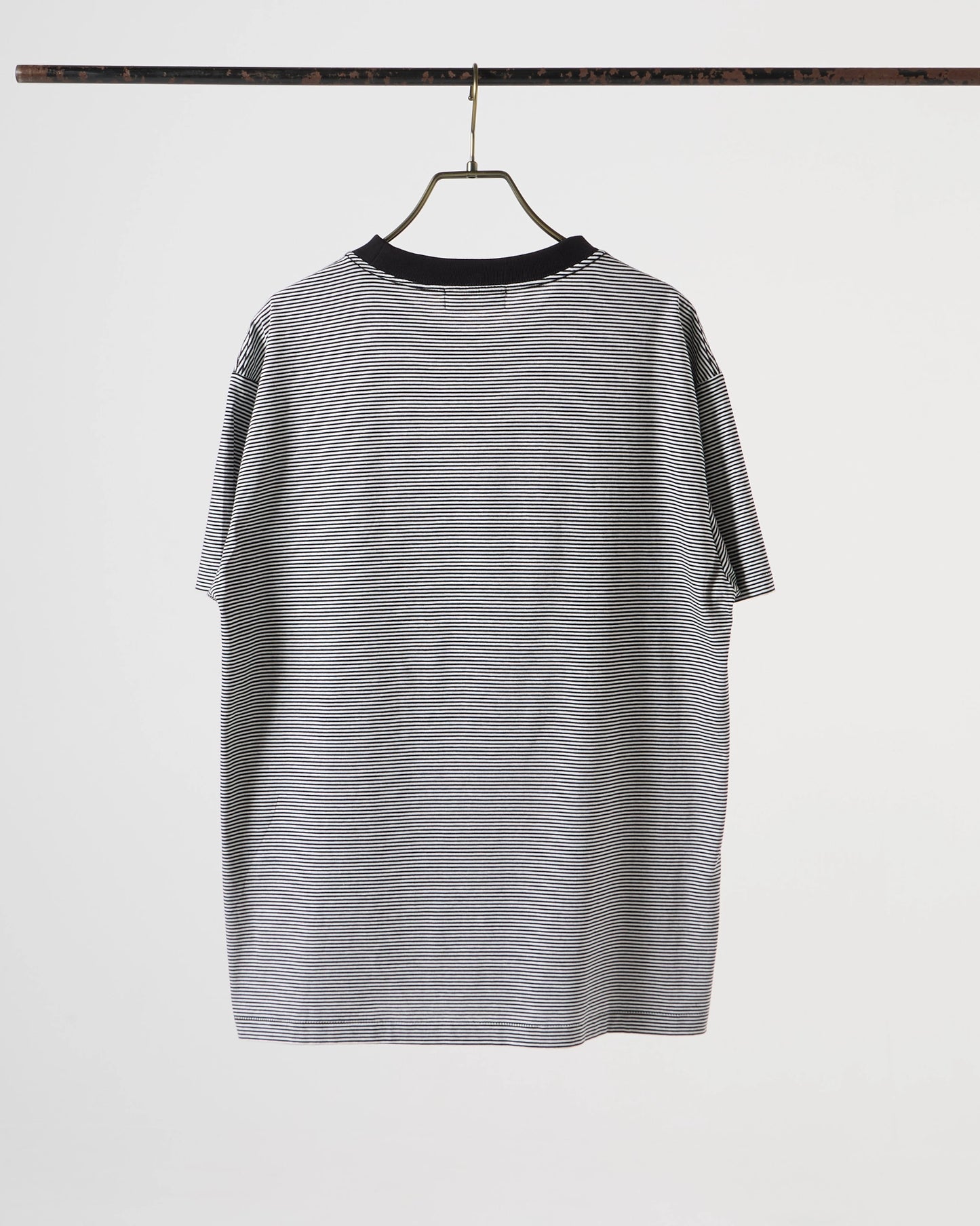 Albini cotton border T-shirt (White) – SabiN Albini cotton border T-shirt (White) – SabiN