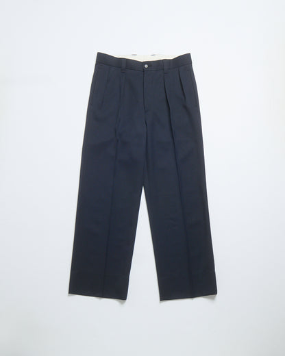 Grampians wool wide trousers (Navy)