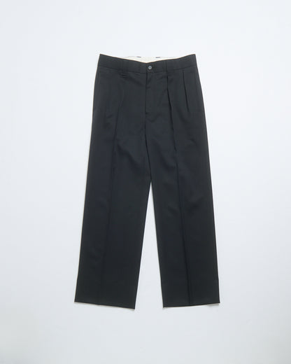Grampians wool wide trousers (Black)