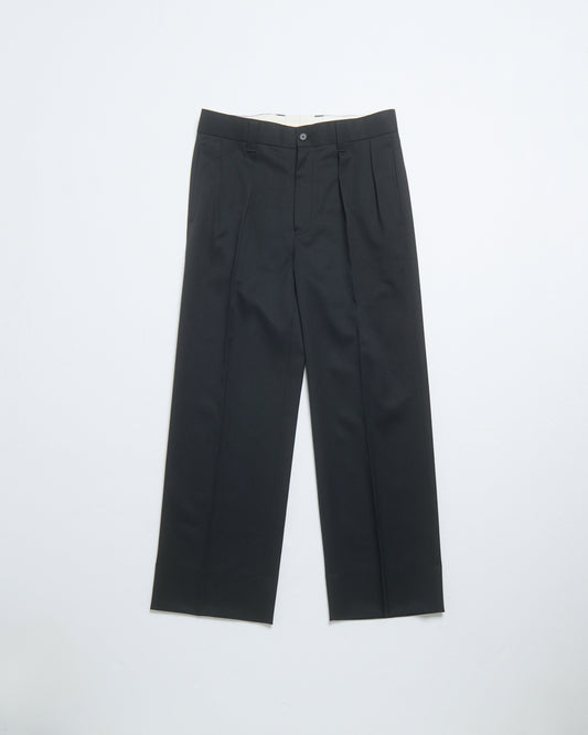 Grampians wool wide trousers (Black)
