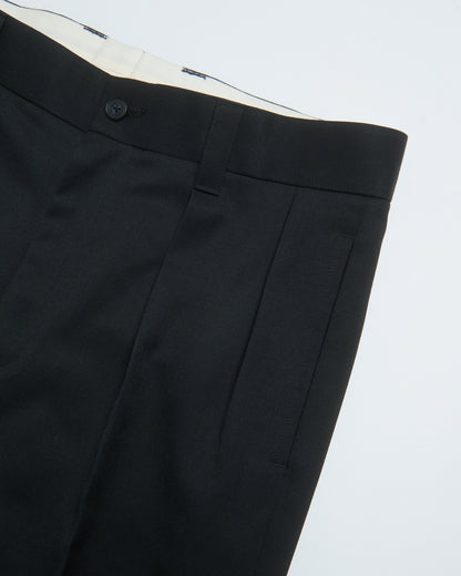 Grampians wool wide trousers (Black)
