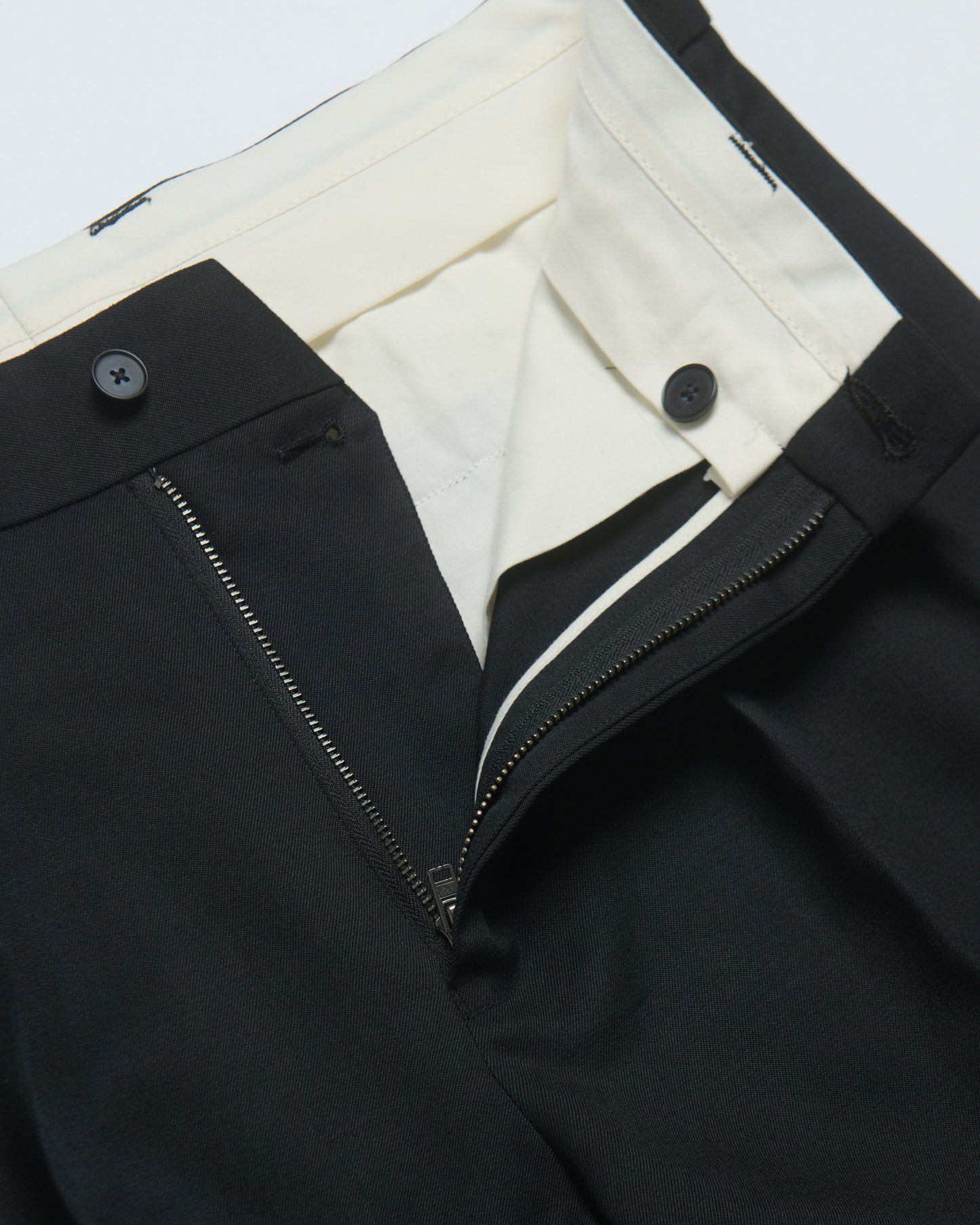 Grampians wool wide trousers (Black)