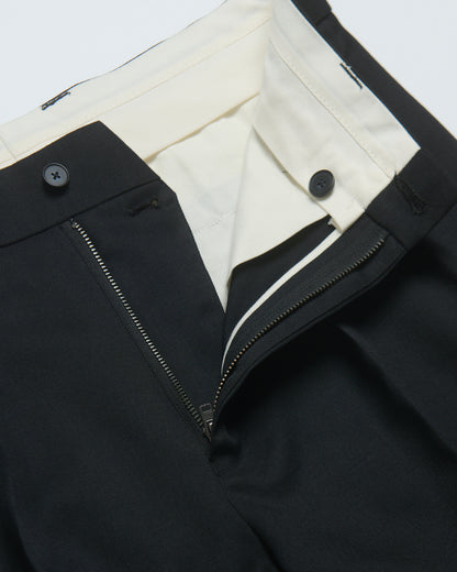 Grampians wool wide trousers (Black)