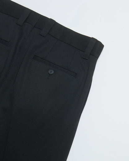 Grampians wool wide trousers (Black)