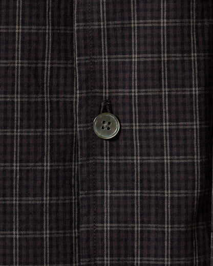 Organic cotton mini check shirt (Black)