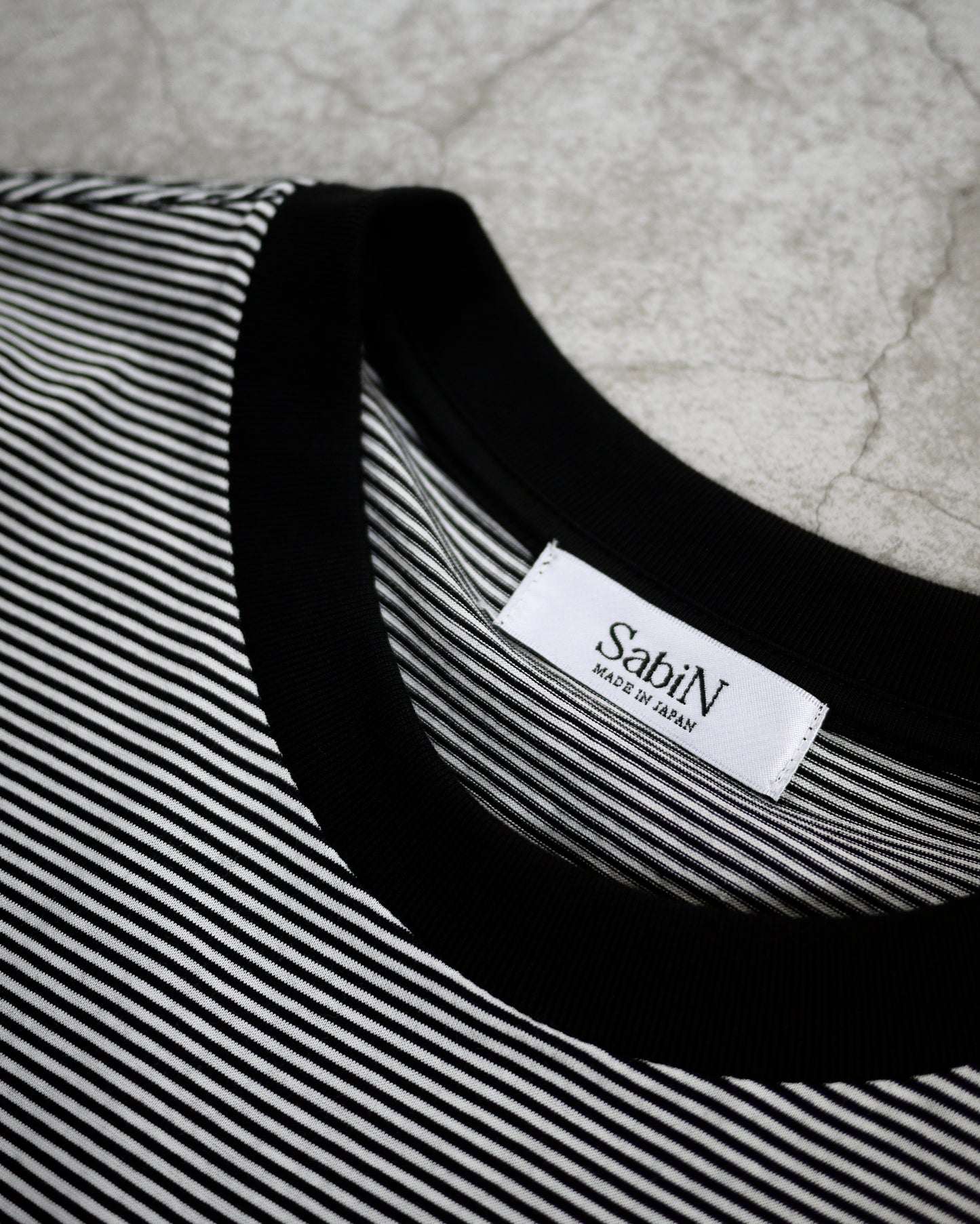 Albini cotton border T-shirt (White)