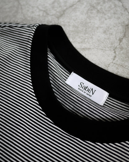Albini cotton border T-shirt (White)