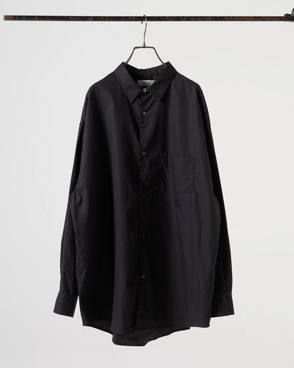 100/2 broad regular collar shirt (Black)