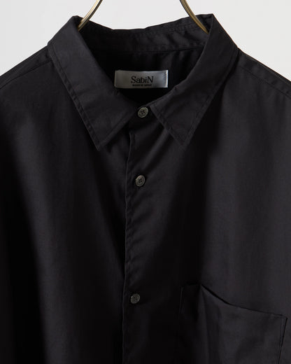 100/2 broad regular collar shirt (Black)