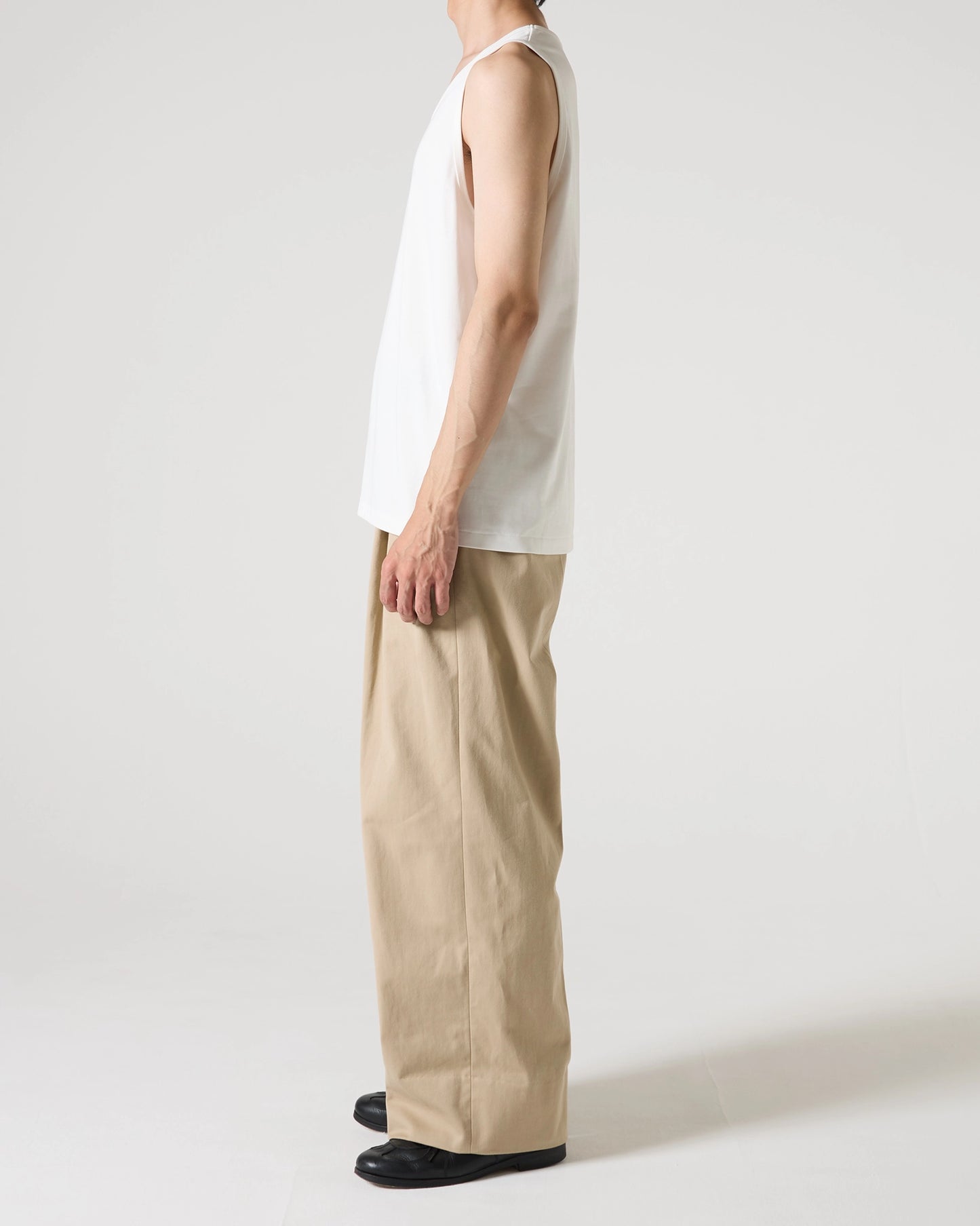 High gauge loose tank top (White)