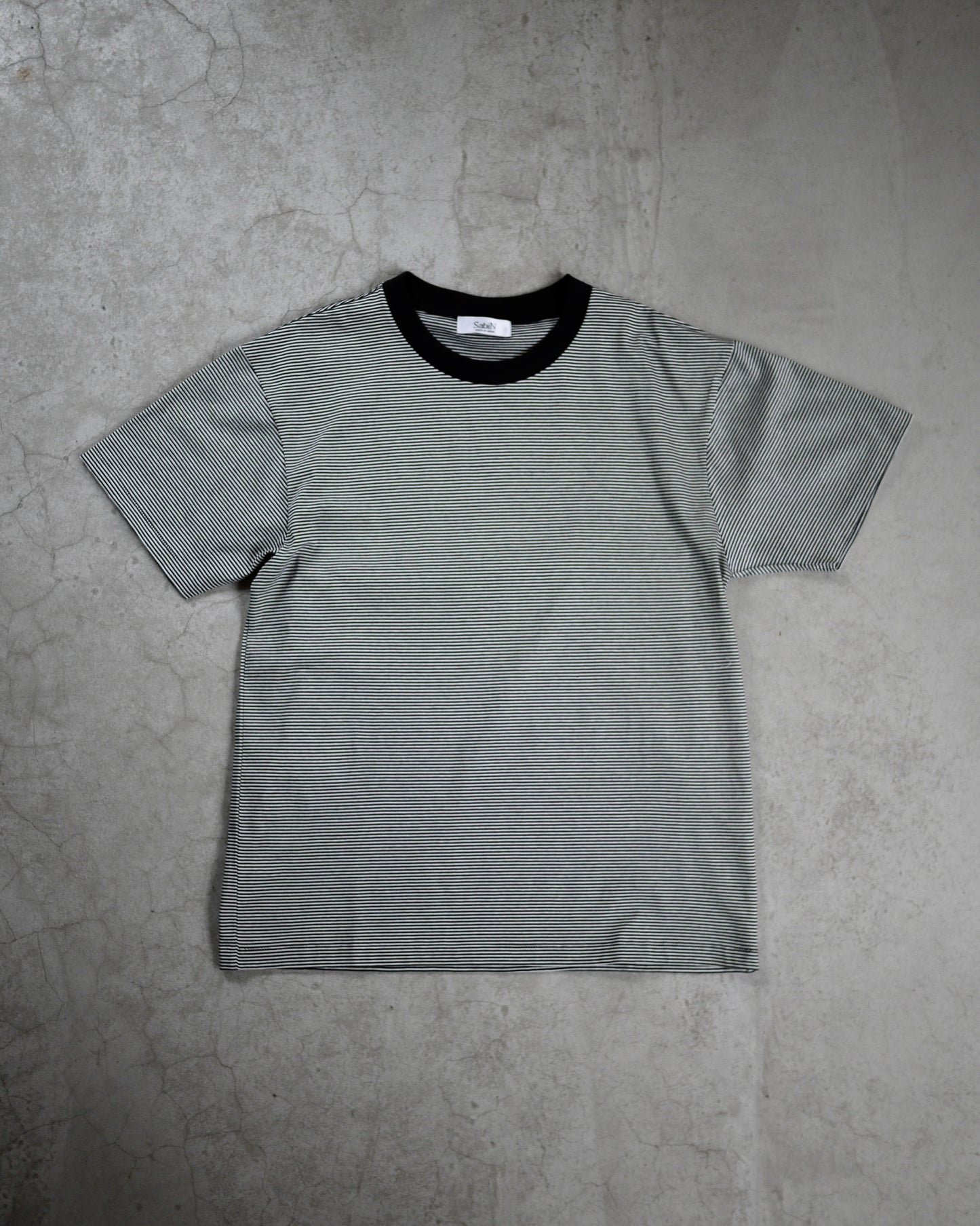 Albini cotton border T-shirt (White)