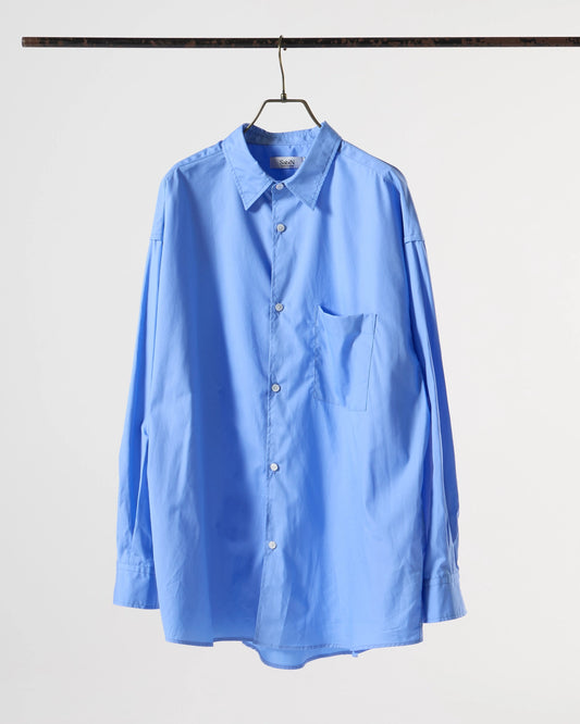 100/2 broad regular collar shirt (Blue)