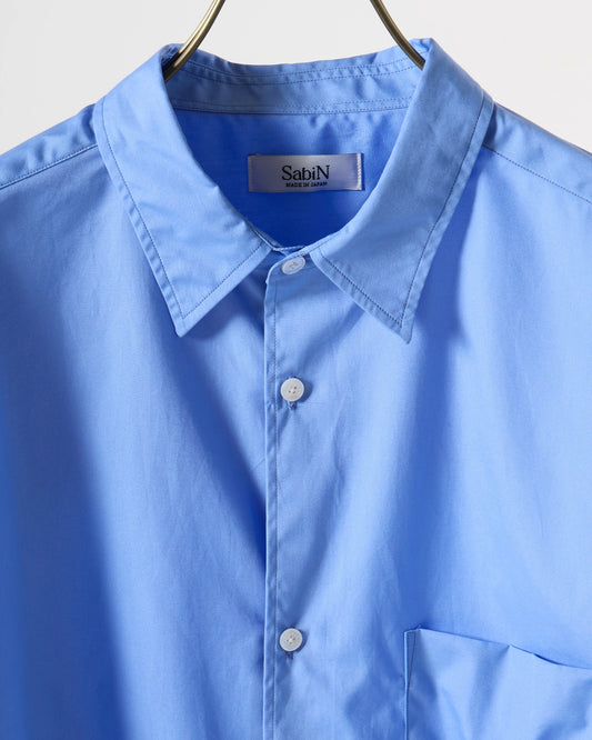 100/2 broad regular collar shirt (Blue)