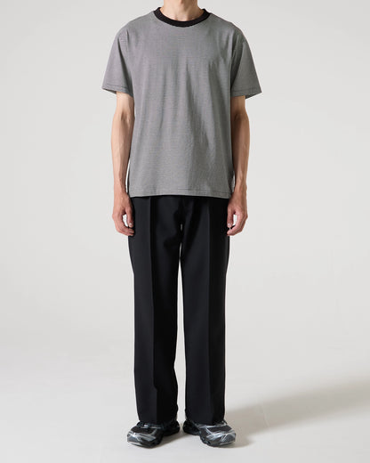 Albini cotton border T-shirt (White) – SabiN