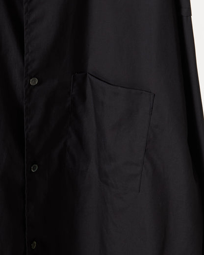 100/2 broad regular collar shirt (Black)