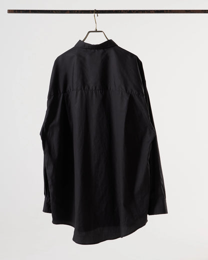 100/2 broad regular collar shirt (Black)