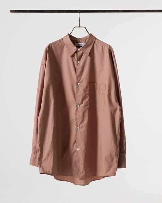 100/2 broad regular collar shirt (Pink brown)