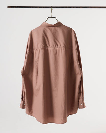 100/2 broad regular collar shirt (Pink brown)