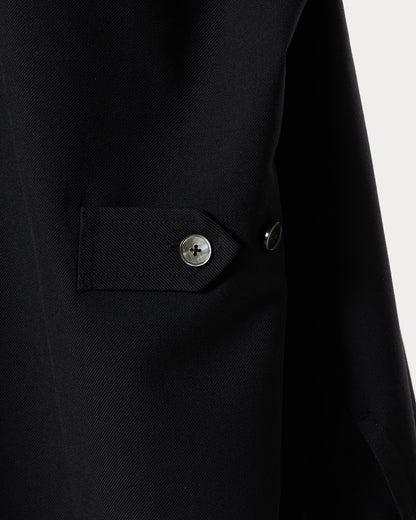 TW twill dress fatigue shirt jacket (Black)