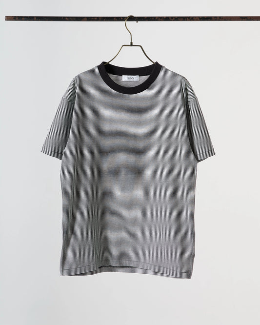 Albini cotton border T-shirt (White)