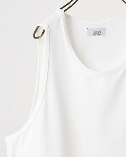 High gauge loose tank top (White)