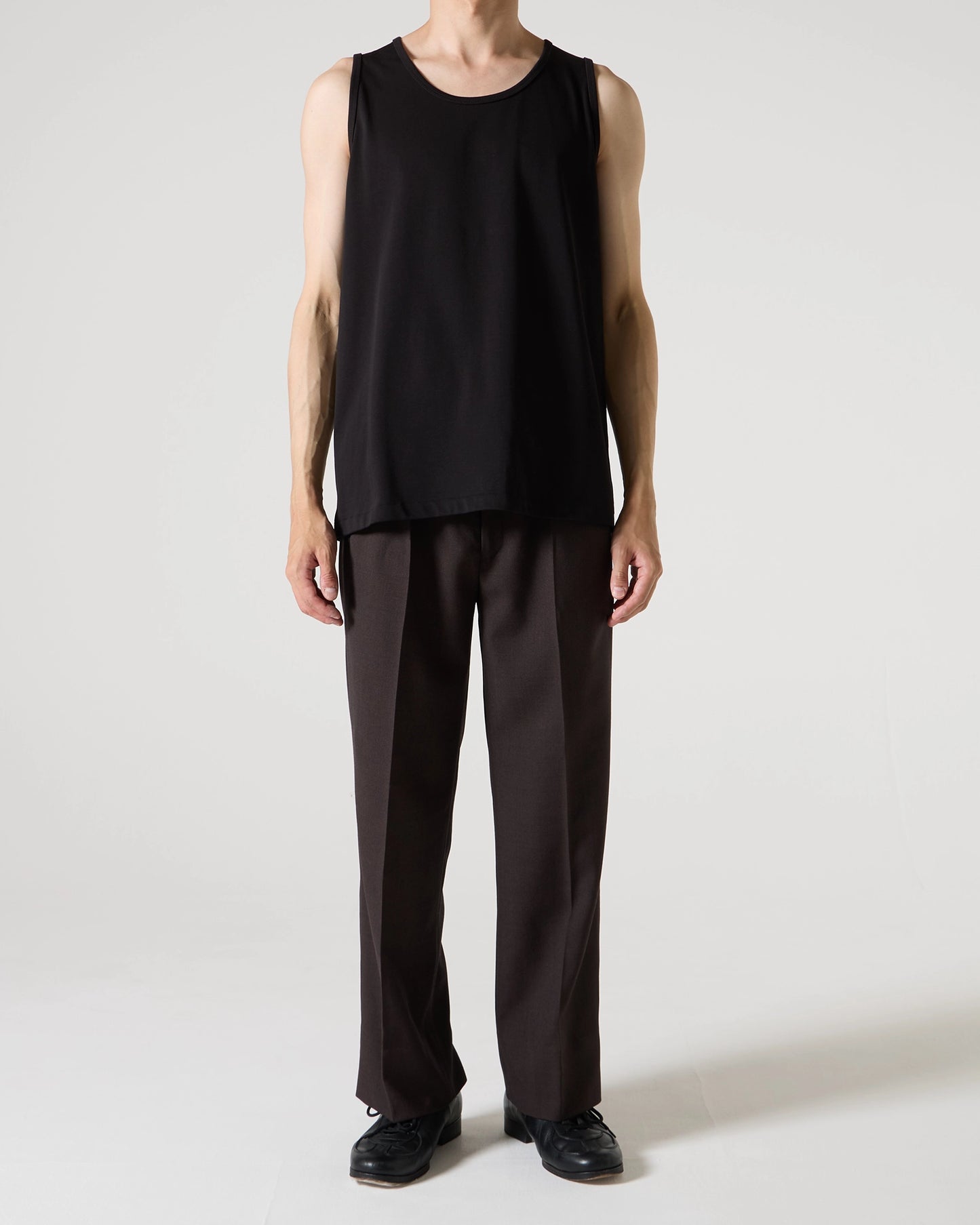 High gauge loose tank top (Black)